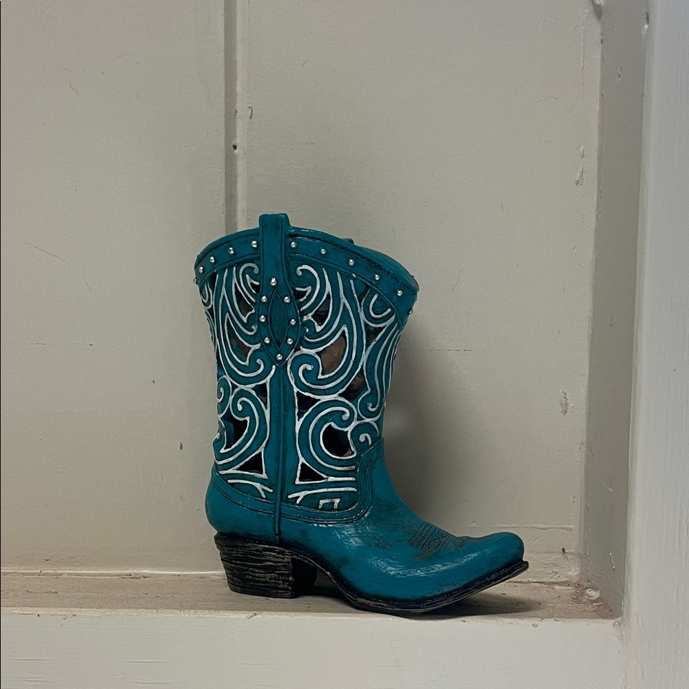 Turquoise Western Cowboy Boot